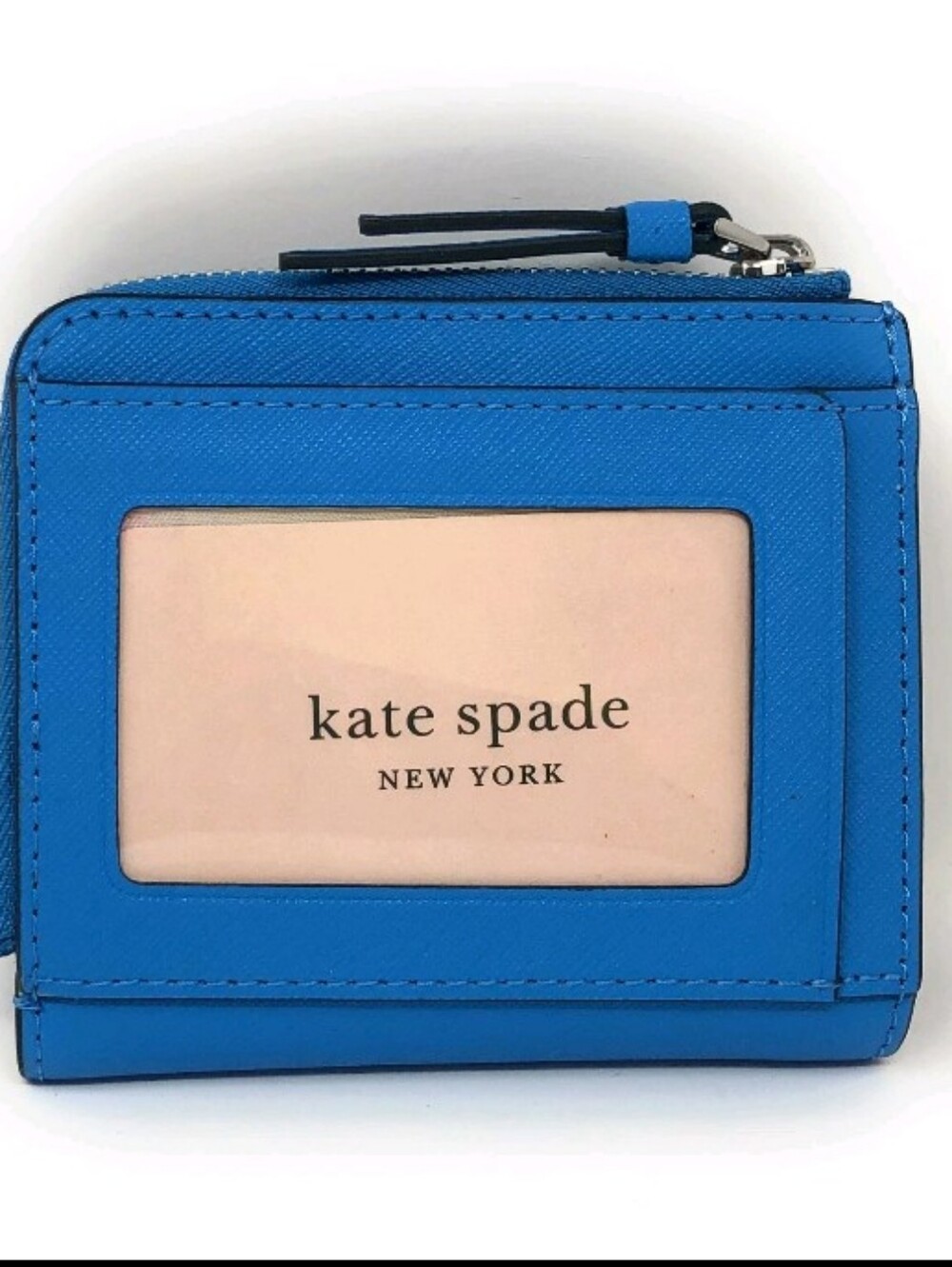NWOT Kate Spade-Cameron Monotone L-Zip /Snap Bifold Wallet (Oceanside Blue 💙) - Picture 4 of 4
